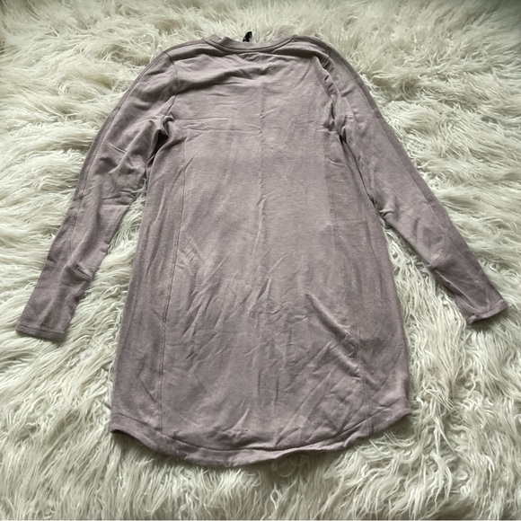 Athleta Womens Balance Sweatshirt Long Sleeve Dress Size Medium Mauve - Picture 5 of 5